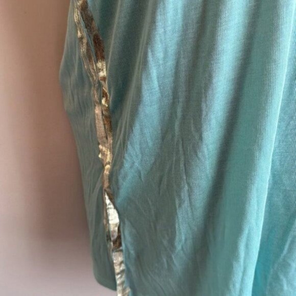 Zadig & Voltaire Tino Turquoise and Silver Foil Tee M - Picture 7 of 7